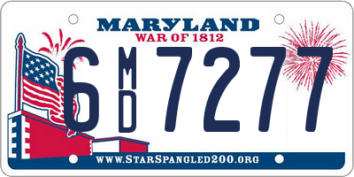 MD license plate 6MD7277