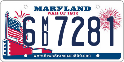 MD license plate 6MD7281