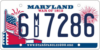 MD license plate 6MD7286