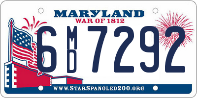MD license plate 6MD7292