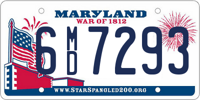 MD license plate 6MD7293