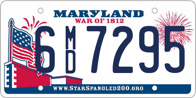 MD license plate 6MD7295