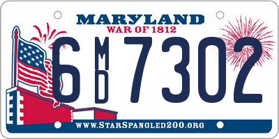 MD license plate 6MD7302