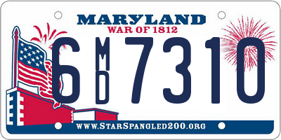 MD license plate 6MD7310