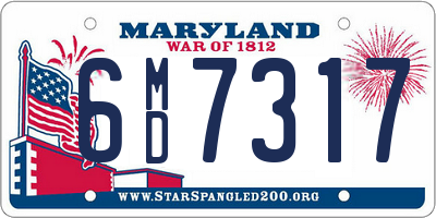 MD license plate 6MD7317