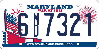 MD license plate 6MD7321