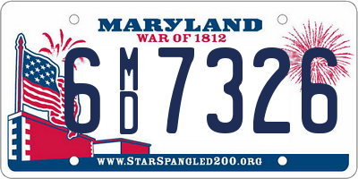 MD license plate 6MD7326