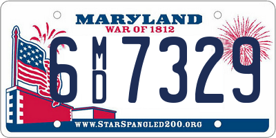 MD license plate 6MD7329