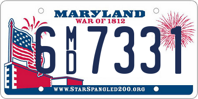MD license plate 6MD7331