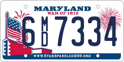MD license plate 6MD7334