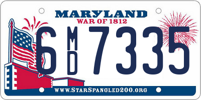 MD license plate 6MD7335