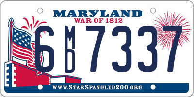 MD license plate 6MD7337