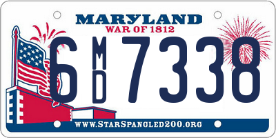 MD license plate 6MD7338