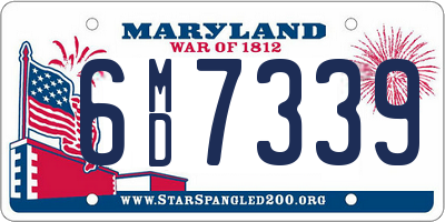 MD license plate 6MD7339