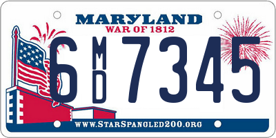 MD license plate 6MD7345
