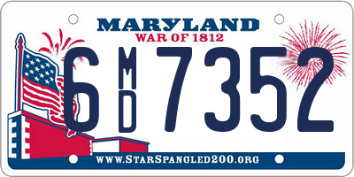 MD license plate 6MD7352