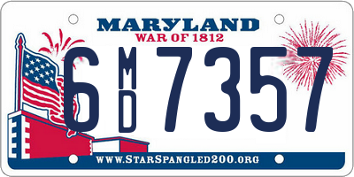 MD license plate 6MD7357