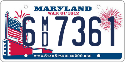 MD license plate 6MD7361