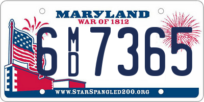 MD license plate 6MD7365