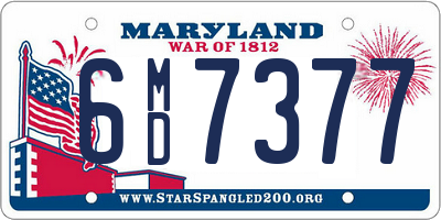 MD license plate 6MD7377