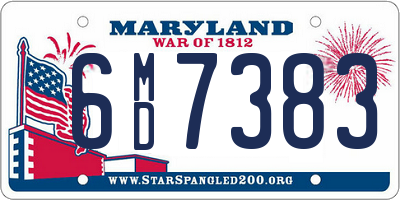 MD license plate 6MD7383