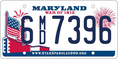 MD license plate 6MD7396