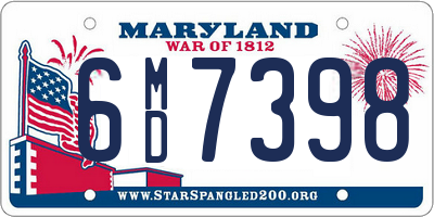 MD license plate 6MD7398