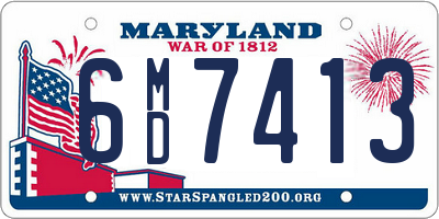 MD license plate 6MD7413