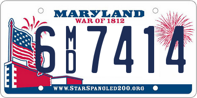MD license plate 6MD7414