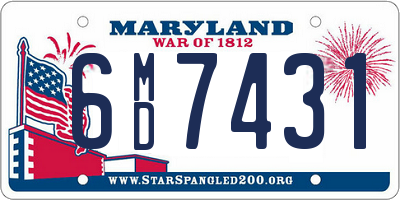 MD license plate 6MD7431