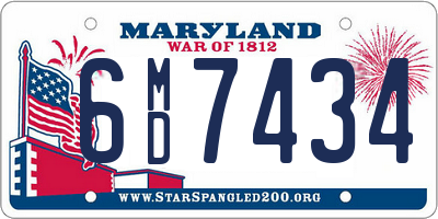 MD license plate 6MD7434