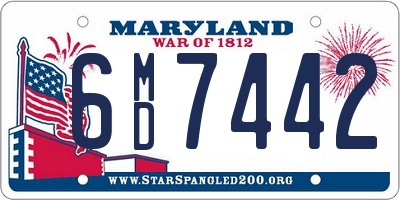 MD license plate 6MD7442