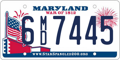 MD license plate 6MD7445