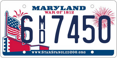 MD license plate 6MD7450