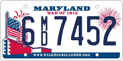 MD license plate 6MD7452