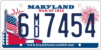 MD license plate 6MD7454