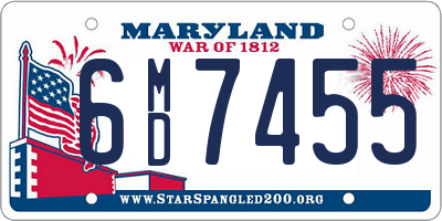 MD license plate 6MD7455