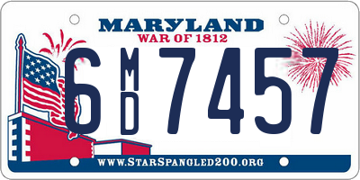 MD license plate 6MD7457