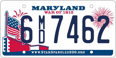 MD license plate 6MD7462