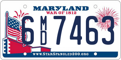 MD license plate 6MD7463