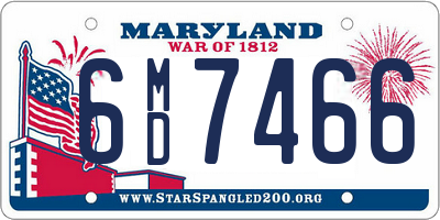 MD license plate 6MD7466