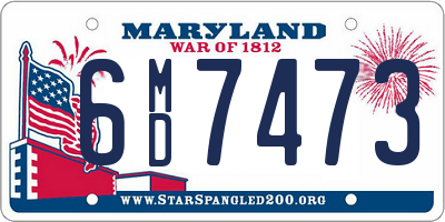 MD license plate 6MD7473