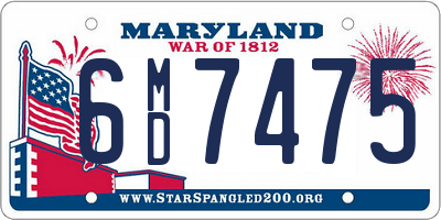 MD license plate 6MD7475