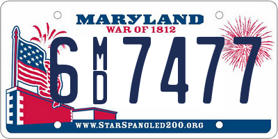 MD license plate 6MD7477