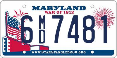 MD license plate 6MD7481