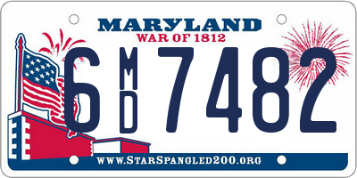 MD license plate 6MD7482