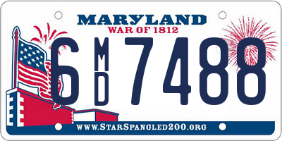 MD license plate 6MD7488
