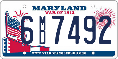 MD license plate 6MD7492