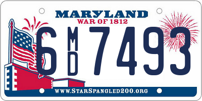 MD license plate 6MD7493