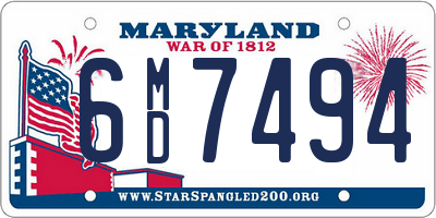 MD license plate 6MD7494